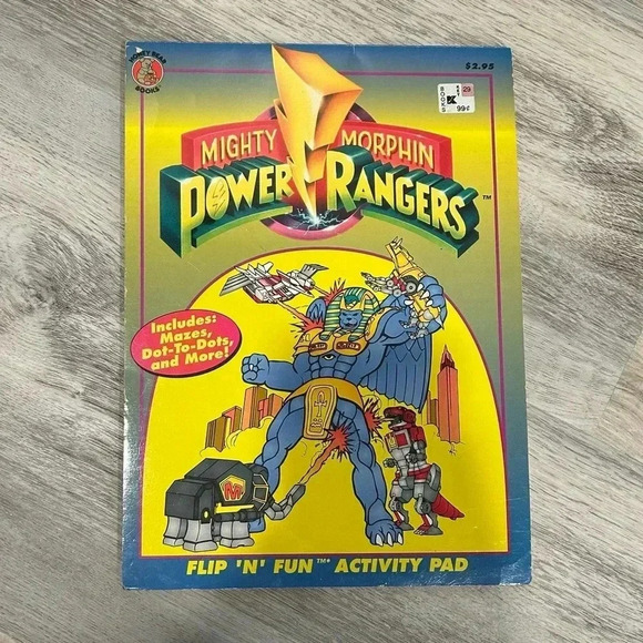 Vintage 1994 Mighty Morphin Power Rangers Coloring Book Activity Pad - Picture 1 of 10